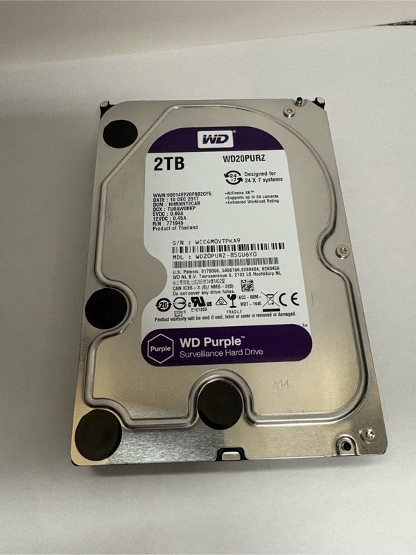 Western Digital WD Purple WD20PURZ 2TB 内蔵HDD【中古・Bランク】