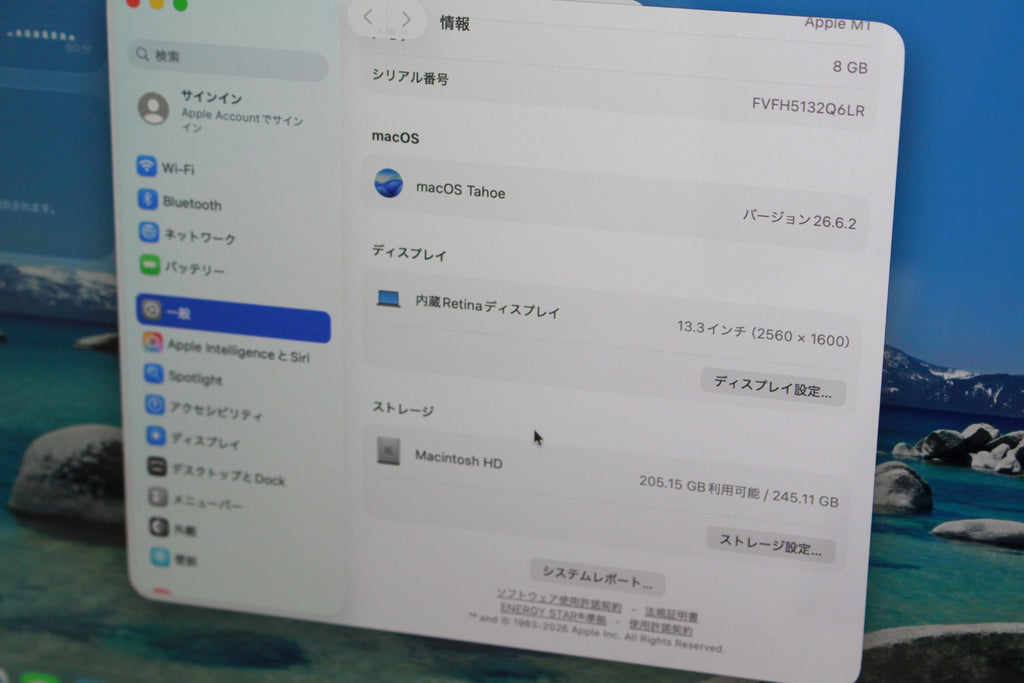 Apple Z124000E0J/A Macbook air 2020 256GB