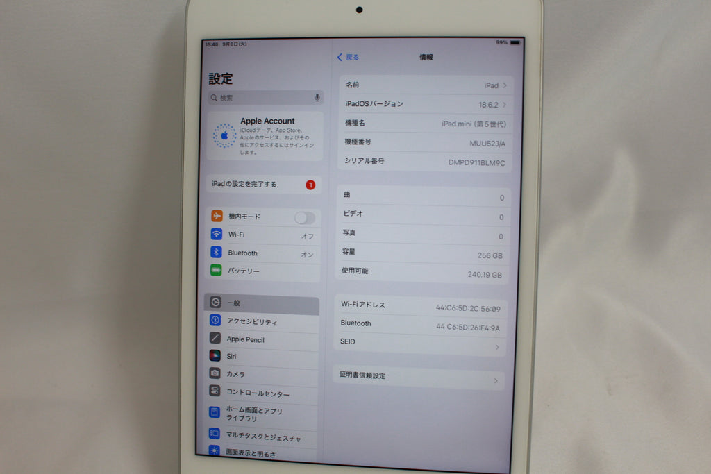 Apple iPadmini5 256GB MUU52J/A